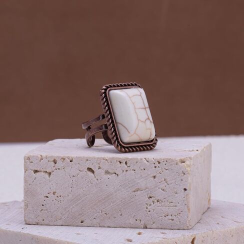 Montana West Rustic Couture's Bohemian Turquoise Cuff Ring for Women Cowgirl in Saudi Arabia
