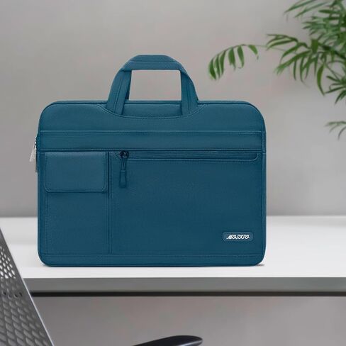 حقيبة كتف للكمبيوتر المحمول من MOSISO متوافقة مع جهاز MacBook Air/Pro، مقاس 13-13.3 بوصة، متوافقة مع جهاز MacBook Pro مقاس 14 بوصة 2023-2021 A2779 M2 A2442 M1، حافظة حافظة من البوليستر، برتقالي in Kuwait