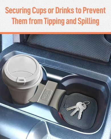 Car Cup Holder Insert Divider Center Console Fit for Toyota Corolla 2009 2010 2011 2012 2013 Cup Holder Divider Plug-in Replaces 55620-12150-E0 Gray in Kuwait