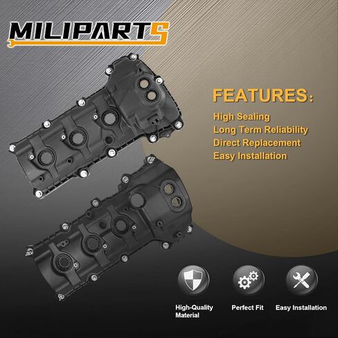 غطاء صمام المحرك جانب الركاب جانب السائق متوافق مع Ford F-150 Edge Explorer Flex 2013-2019 Lincoln MKS MKT Mark LT 3.5L 3.7L 2011-2019 in Saudi Arabia