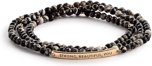DEMDACO Strong Beautiful You Women's 28 Inch Beaded Stretch Necklace/Wrap Bracelet in Saudi Arabia