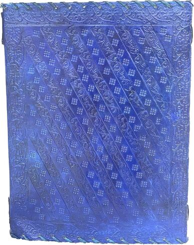 Leather Journal Book Seven Chakra Medieval Stone Embossed Handmade Book Of Shadows Notebook Office Diary College Book Poetry Book Sketch Book 10 X 13 Inches (Turquoise) in Saudi Arabia