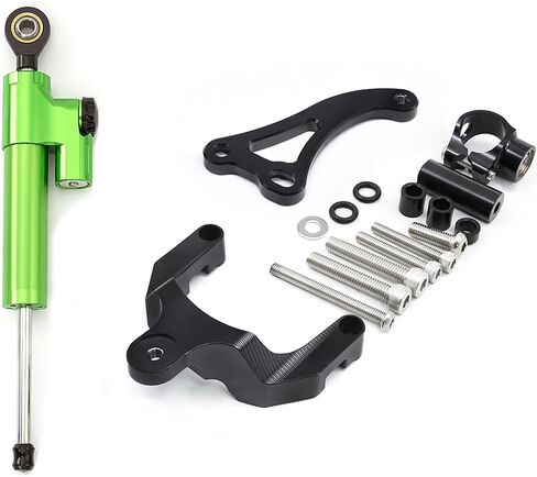 PROCNC Motorcycle CNC Aluminum Steering Damper Stabilizer Mounting Bracket Kit Fit for Suzuki GSXS750 2017 2018 2019 2020 2021 2022 2023 (Black+Black) in Saudi Arabia