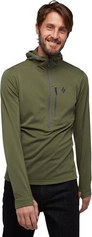 BLACK DIAMOND Equipment Coefficient 1/4-Zip Fleece Hoody - Men's - Tundra - Small in Saudi Arabia