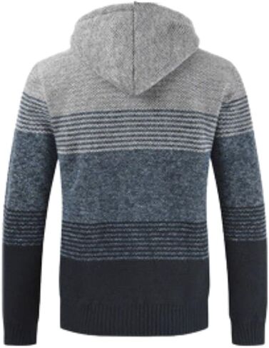 Kinkia Men's Zip Up Hoodies Casual Long Sleeve Full Zipper Sherpa Fleece Lined Knit Cardigan Sweater Jacket with Pockets in Saudi Arabia