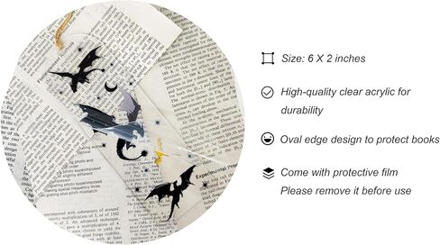 إشارات مرجعية من الأكريليك الخيالي، للنجم الذي يستمع إلى الهدايا الرومانسية الملهمة لـ Bookish وCity of Starlight وBatboys Merch لعشاق الكتب Booktok. (6 × 2، مجموعة من 2) in Kuwait