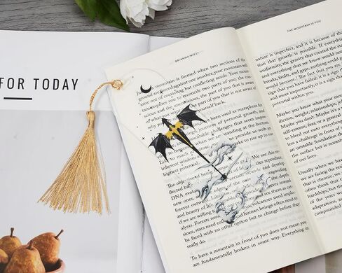 إشارات مرجعية من الأكريليك الخيالي، للنجم الذي يستمع إلى الهدايا الرومانسية الملهمة لـ Bookish وCity of Starlight وBatboys Merch لعشاق الكتب Booktok. (6 × 2، مجموعة من 2) in Kuwait