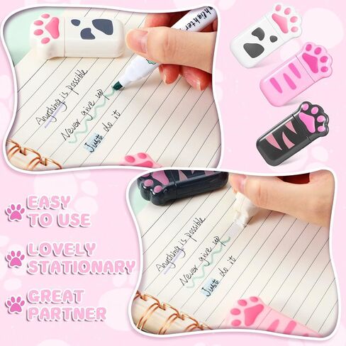 مجموعة القرطاسية التي تحمل عنوان Meanplan Cat، تتضمن 6 أشرطة تصحيح، 6 أقلام تمييز، 2 وسادة ملاحظات لاصقة للأطفال والكبار واللوازم المدرسية المكتبية in Kuwait