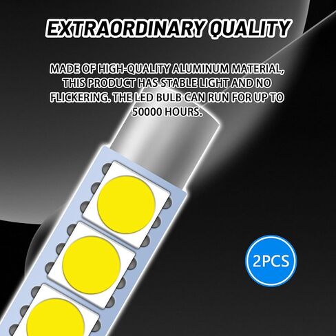 10 PCS Car 28mm LED Sun Visor Mirror Lights, 6614F/6612F 5050-3SMD Chips Reading Light, Car Interior Accessories 6000K Roof LED Festoon Bulbs for Sun Vanity Mirror Lights Dome Light Lamp (White) in Saudi Arabia