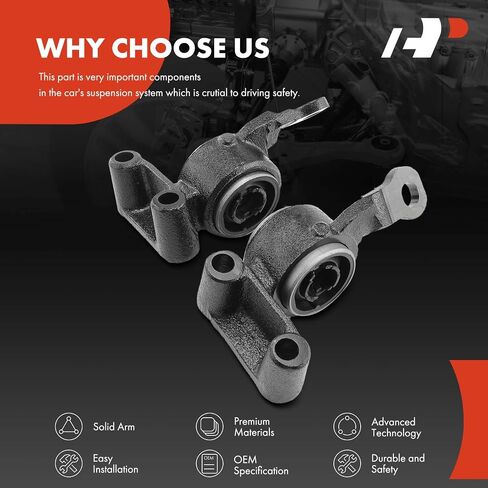 A-Premium 2 × طقم جلبة ذراع التحكم الأمامي السفلي والخلفي، متوافق مع Mini Cooper 2002 2003 2004 2005 2006 2007 in Saudi Arabia