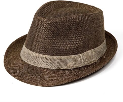 Packable Straw Fedora Hat for Men Short Brim Beach Sun Cap Roll Up Summer Cuban Hat UPF50+ Travel Straw Sun Hat with Band in Saudi Arabia