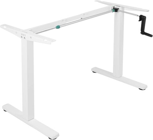 VIVO Compact Hand Crank Stand Up Desk Frame for 35 to 71 inch Table Tops, Ergonomic Standing Height Adjustable Base with Foldable Handle, Black, DESK-M051MB in Kuwait