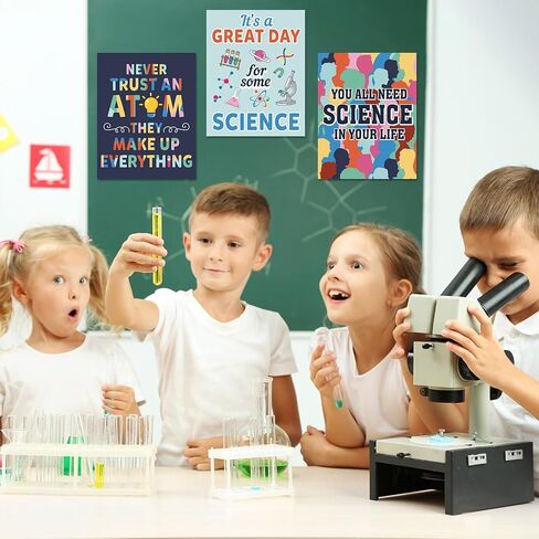 Zonon 10 Pcs Science Classroom Decoration Banner and Poster for Teachers Scientist Bulletin Board Set Posters Science Lab Cutout for Elementary Middle Preschool Office(Motivational) in Saudi Arabia