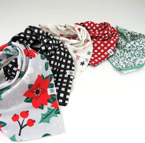HonestBaby Multipack Reversible Bandana Drool Bibs Burpcloths Adjustable Snaps 100% Organic Cotton (Legacy) in Saudi Arabia