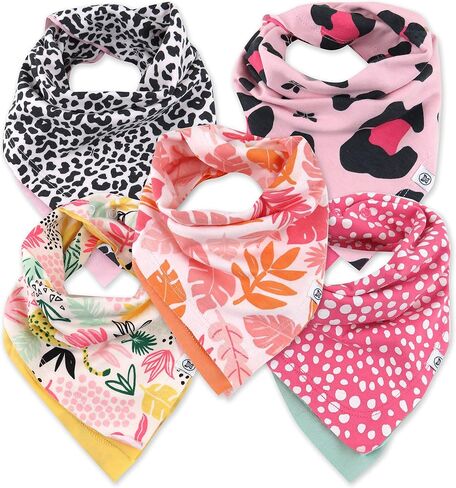 HonestBaby Multipack Reversible Bandana Drool Bibs Burpcloths Adjustable Snaps 100% Organic Cotton (Legacy) in Saudi Arabia