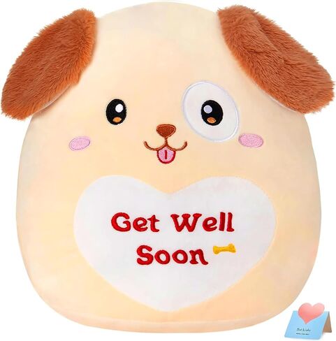 WEWILL 12’’ Get Well Soon Puppy Soft Plush Pillow Cute Get Well Dog Stuffed Animal Toy Gifts for Toddler Kids Boys Girls in Saudi Arabia