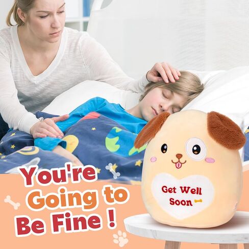 WEWILL 12’’ Get Well Soon Puppy Soft Plush Pillow Cute Get Well Dog Stuffed Animal Toy Gifts for Toddler Kids Boys Girls in Saudi Arabia