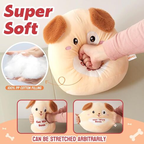 WEWILL 12’’ Get Well Soon Puppy Soft Plush Pillow Cute Get Well Dog Stuffed Animal Toy Gifts for Toddler Kids Boys Girls in Saudi Arabia