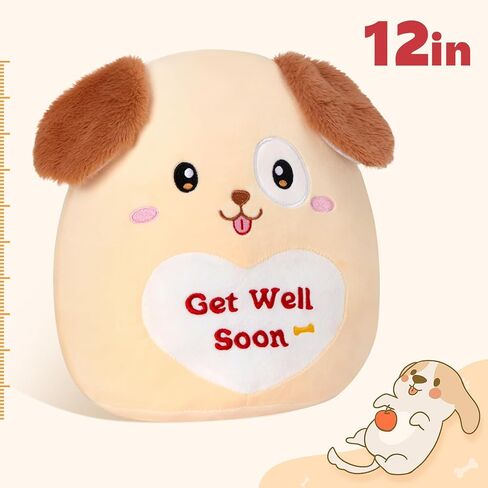 WEWILL 12’’ Get Well Soon Puppy Soft Plush Pillow Cute Get Well Dog Stuffed Animal Toy Gifts for Toddler Kids Boys Girls in Saudi Arabia