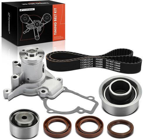 A-Premium Engine Timing Belt Kit with Water Pump Compatible with Hyundai & Kia Cars - Elantra 1999-2007, Tucson 2005-2007, Tiburon 1997-2001 2003-2007, Sportage Spectra5 2005-2006, Spectra 2004-2006 in Saudi Arabia