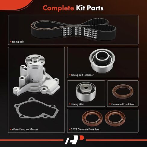 A-Premium Engine Timing Belt Kit with Water Pump Compatible with Hyundai & Kia Cars - Elantra 1999-2007, Tucson 2005-2007, Tiburon 1997-2001 2003-2007, Sportage Spectra5 2005-2006, Spectra 2004-2006 in Saudi Arabia