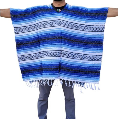 Gamboa Mexican Ponchos for Men Sarape Pancho Men Sarapes Mexicanos Costume Outfit Poncho Hombre in Kuwait