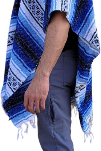 Gamboa Mexican Ponchos for Men Sarape Pancho Men Sarapes Mexicanos Costume Outfit Poncho Hombre in Kuwait