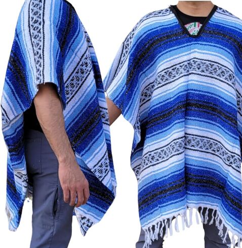 Gamboa Mexican Ponchos for Men Sarape Pancho Men Sarapes Mexicanos Costume Outfit Poncho Hombre in Kuwait