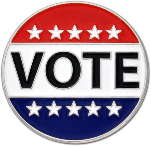 PinMart's Vote الانتخابات السياسية الوطنية العلم الأمريكي المينا طية صدر السترة دبوس in Kuwait