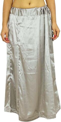 LAPSHA'S Saree Petticoat Satin Fine Stitched Adjustable Waist Saree Underskirt Lining Skirt in Saudi Arabia