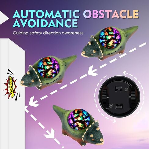 BestYiJo Dino Light Projector, Rotating Dinosaur Lamp, Projector Night Light for Kids Room, Dinosaur Toys for Kids, Dinosaur Projector Nightlight with Crawling,14 White Noises and 360° Rotation(Red) in Saudi Arabia