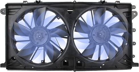 AUTOKAY Cooling Fan Assembly, Radiator Condenser Compatible with Ford F-150 2018 2019 2020 2.7L HL3Z8C607D, Back in Saudi Arabia