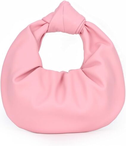 Women's Ruched Clutch Purse PU Leather Hobo Handbag Knot Formal Evening Bag Pleated Bag in Saudi Arabia