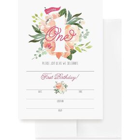 Bliss Collections Invitations with Envelopes for All Occasions, Invites Perfect for: Weddings, Bridal Showers, Engagement, Birthday Party or Special Event, Pack of 25 5x7 Cards - Eucalyptus