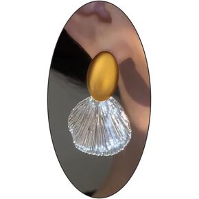 Pearl Shell Statement Dangle Drop Earrings,Beach Shining Sea Shell Stud Earrings, Dainty Boho Gold Silver Jewelry Gifts for Women Teen Girls