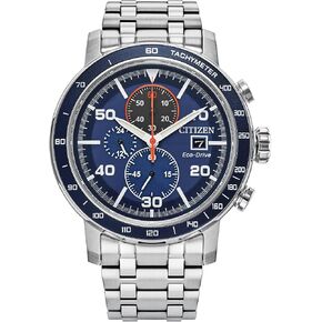 Citizen Men's Eco-Drivel Brycen Chronograph Stainless Steel Watch, Blue Dial (Model: CA0850-59L)