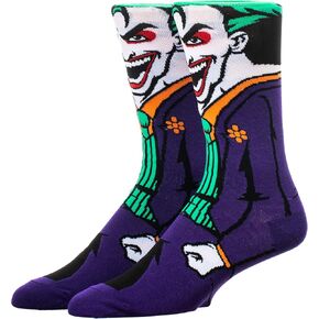Bioworld DC Comics The Joker: Rebirth 360-Degree Graphic Print Crew Socks for Men