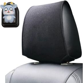 SOOMILE 2Pack Car Seat Headrest Cover Breathable Flexible Headrest Covers Velcro Auto Headrest Covers Universal Fit to All Car Truck SUV