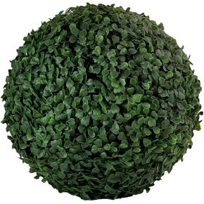 Handmade Incredibly Realistic Topiary Ball, The Kay - Boxwood Topiary Ball Indoor or Outdoor Use, 21 Inches in Diameter, UV Protected