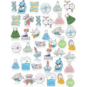 24 Sets Lab Week Gifts Science Enamel Pins Medical Laboratory Science keychains Lab Week Thank You Card and Organza Bags Microbiology Gifts for Lab Week Gifts Workers Kids Adults Caps Backpacks