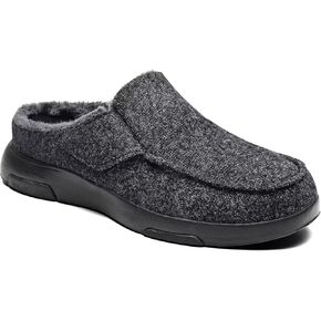 OrthoComfoot Orthopedic Slippers with Arch Support for Mens, Comfortable Plantar Fasciitis House Shoes, Winter Orthotic Moccasin Slip-On for Foot and Heel Pain