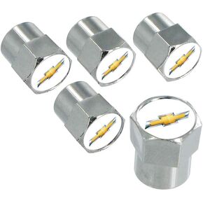 License Frame Inc. Chevrolet Chevy Bowtie Logo Chrome Valve Cap Covers