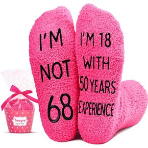 HAPPYPOP 68th Birthday Gifts Ideas for Women - Socks for 68 Year Olds, 68th Birthday Socks, Best Gifts for 68 Year Old Woman