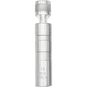 16mm Magnetic Spark Plug Socket, 360-degree Universal Joint 3/8-Inch Drive 12 Point Magnetic Swivel Socket Removal Tool Compatible with Motorcycle,Car,SUV