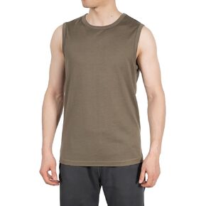 SHEEP RUN 100% Merino Wool Tank Top Men's Lightweight Wicking Breathable Workout Activewear Shirt