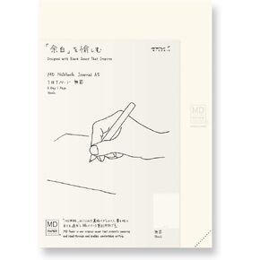DESIGNPHIL Midori 15264006 Notebook, MD Notebook, Journal A5, 1 Page Per Day, Dot Square