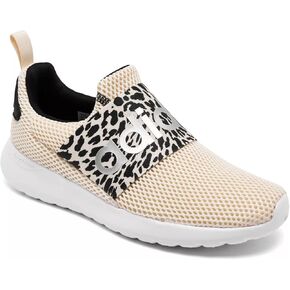 Adidas Kid's Lite Racer Adapt 4.0 Slip-On Casual Low Sneakers, Wonder White/Silver Metallic/Black