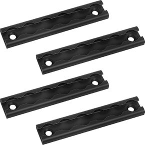 Upgrade Aluminum L Track, 12 inch L Track Rail Black Oxide for Securing Motorcycles, ATVs, Dirt Bikes, Utility Tractors, and More, Use On Pickup Trucks, Vans, Or Enclosed Trailers, Pack of 4