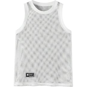 Verdusa Men's Fishnet Sheer Crew Neck Sleeveless Muscle Shirt Casual Tank Top