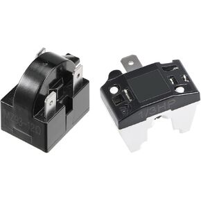 PTC Starter Relay 12 Ohm 2 Pin Refrigerator Starter Relay and Refrigerator Overload Protector Compressor PTC Starter Relay